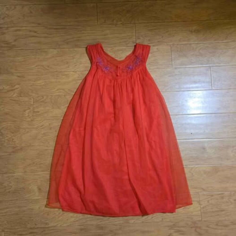 Pandora Lingerie Red Sheer Dress/nighty Size S/M